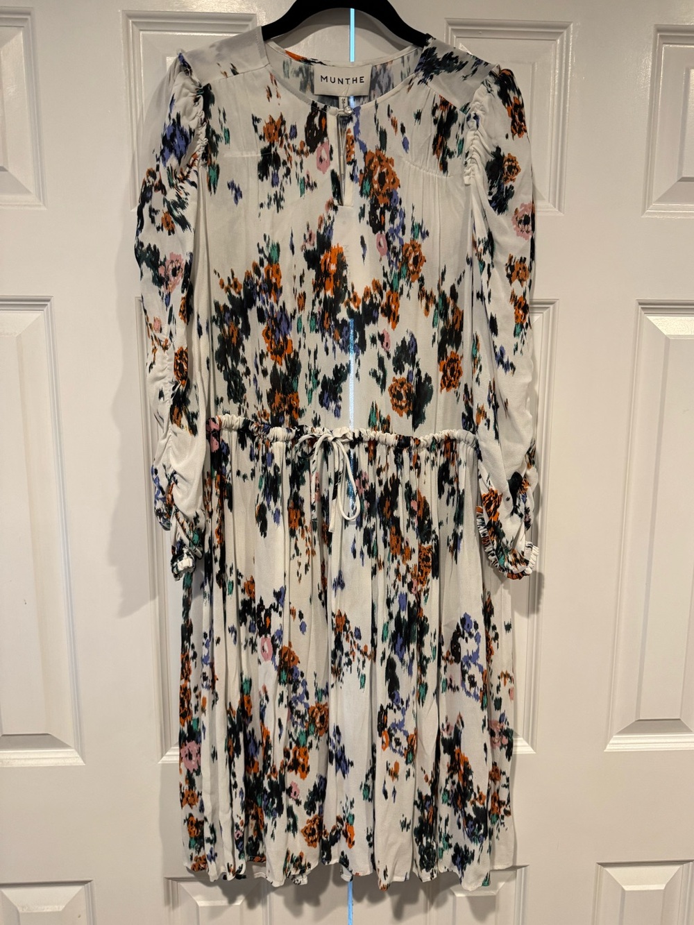 Munthe Joudy Floral Long Sleeve Midi Dress NWT